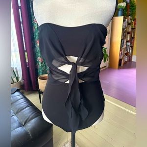 Dolls Kill Dance & Marvel Black Strapless Bodysuit